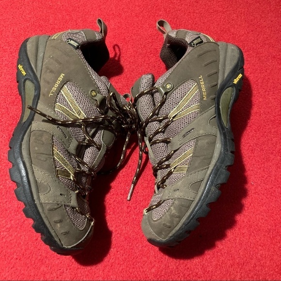 MERRELL Sz 8.5  Hiking Lace-up Vibram Sole Aircushion GoreTex Sneakers - Picture 5 of 10